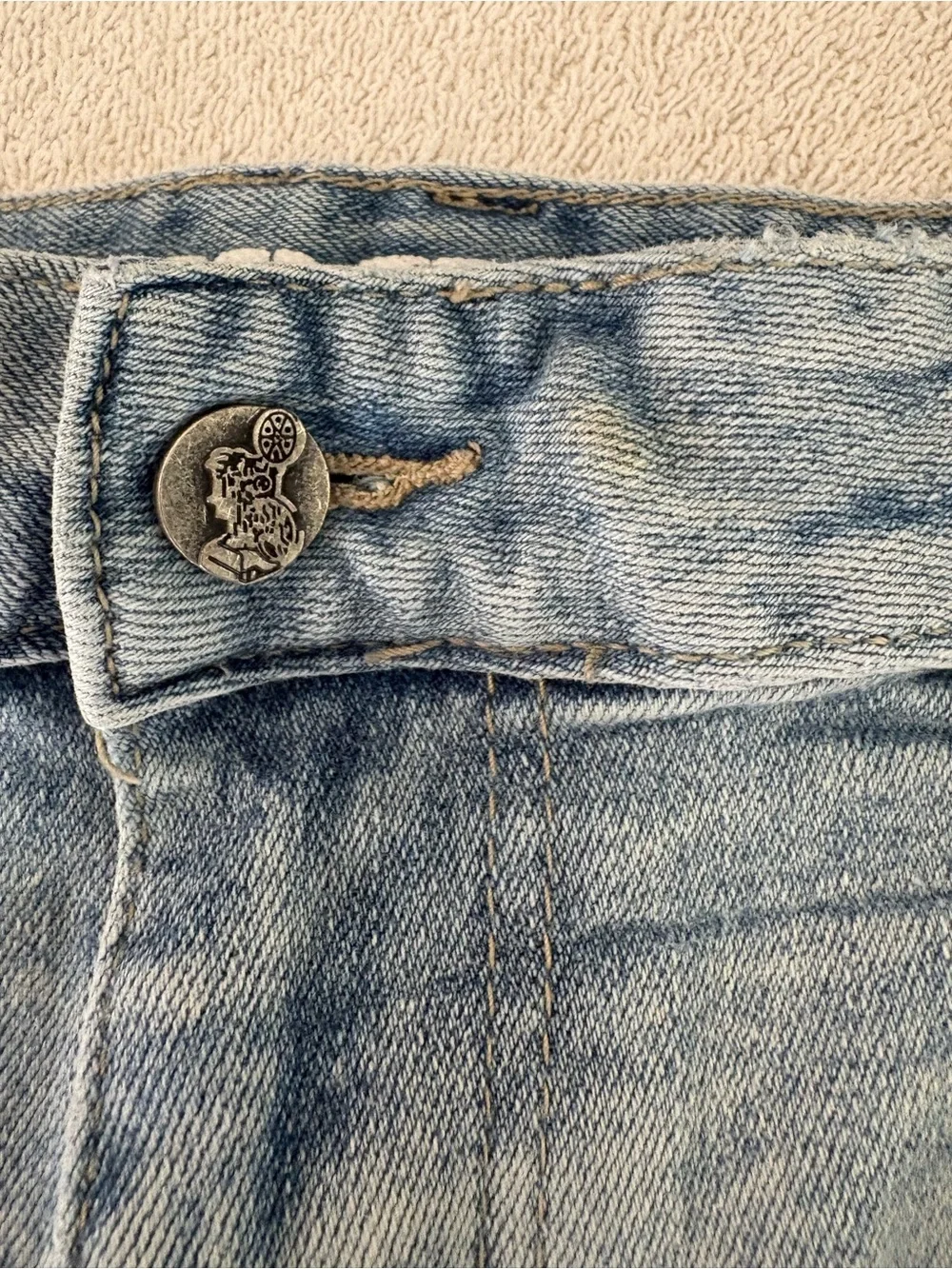 Grindhouse Straight Fit Stack Rhinestone significant  “Sevier” Denim Jeans 38X32